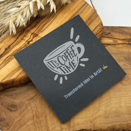 Procesul nostru pentru Suporturi de pahare ( ardezie ) personalizate – unice, cool și cu poveste!