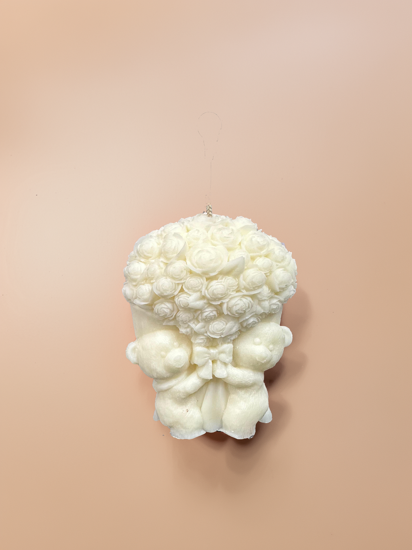 Lumânare parfumată Rosa Teddy Gift | Golden Glow | Portocală - Vanilie - Scorțișoară