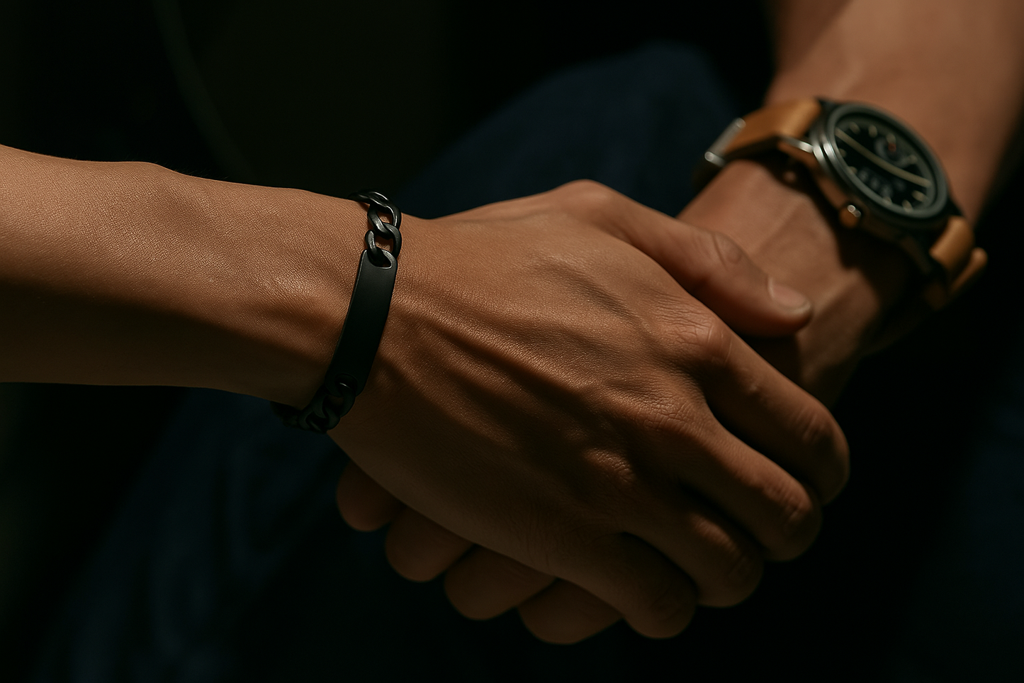 Brățară din oțel inoxidabil negru – personalizabilă prin gravură