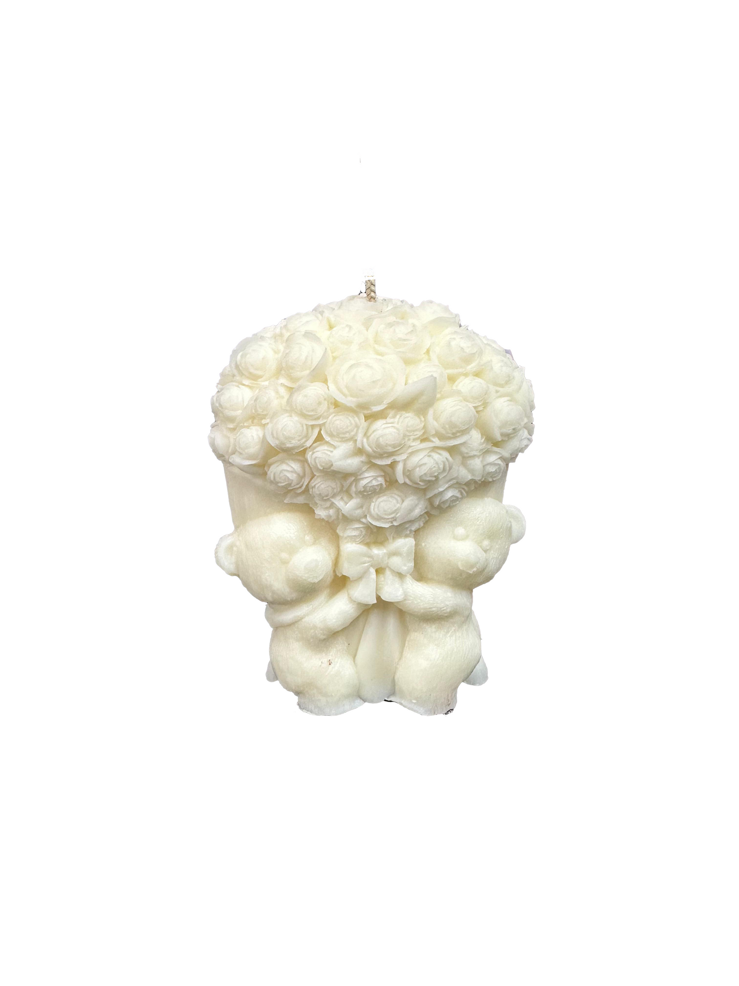 Lumânare parfumată Rosa Teddy Gift | Golden Glow | Portocală - Vanilie - Scorțișoară