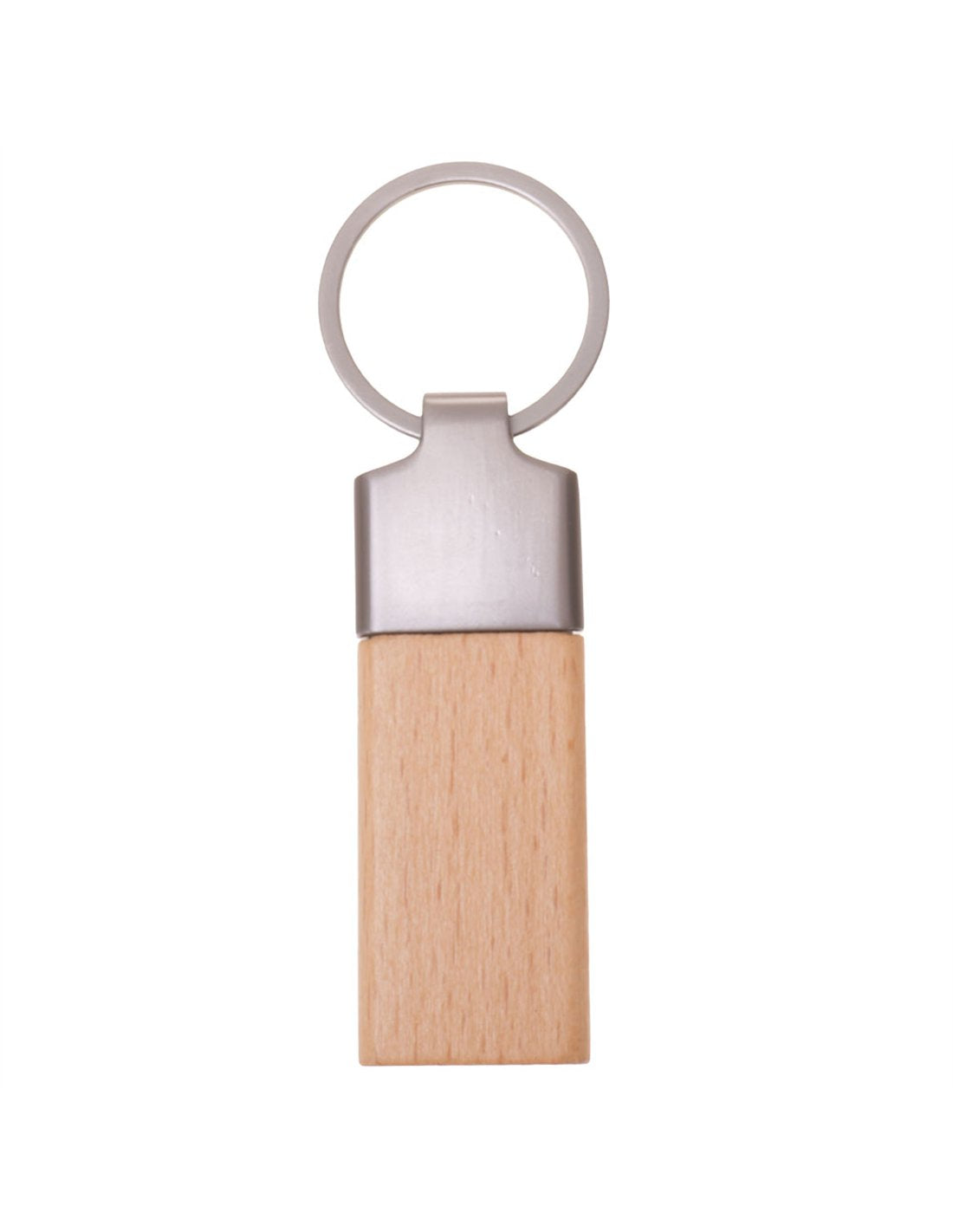 Breloc personalizat dreptunghiular lemn + metal