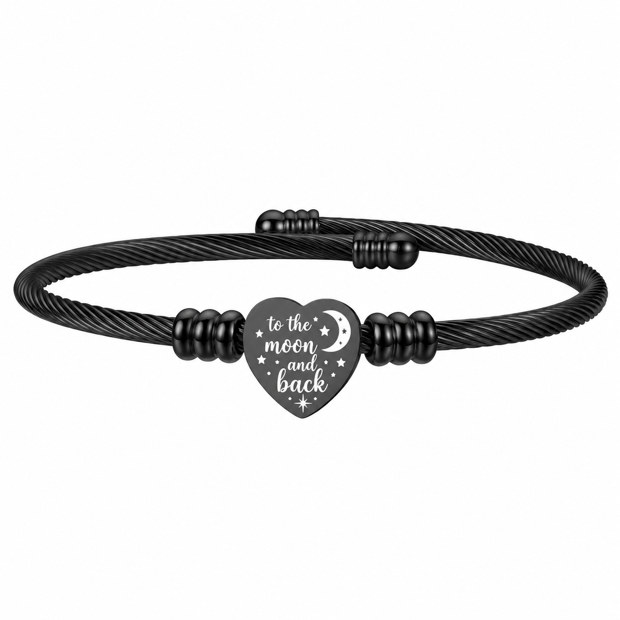 Brățară Personalizată Heart Cable Otel Inoxidabil Silver / Gold / Rose Gold - model brățară one size