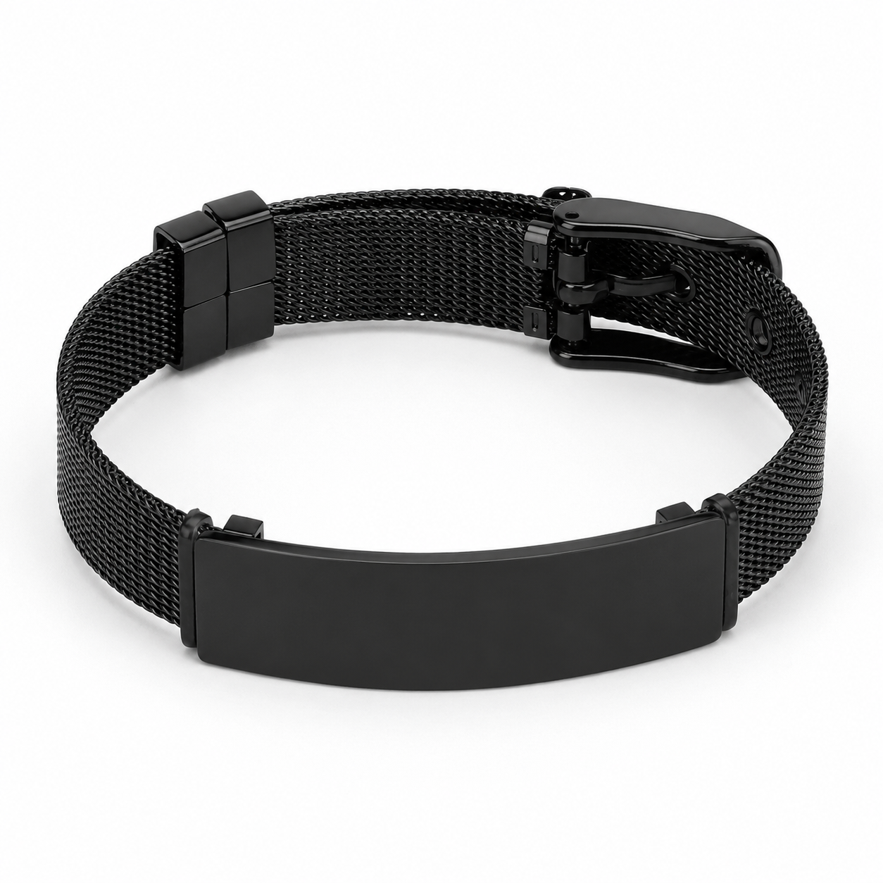 Brățară Personalizată Milanese Black Unisex - model brățară inox reglabilă