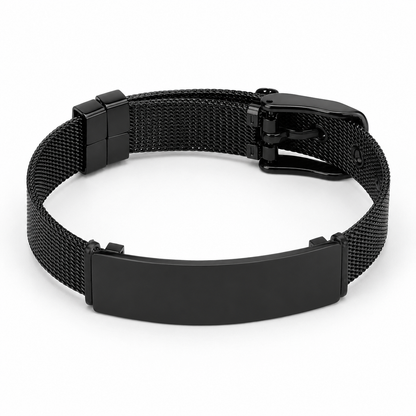 Brățară Personalizată Milanese Black Unisex - model brățară inox reglabilă