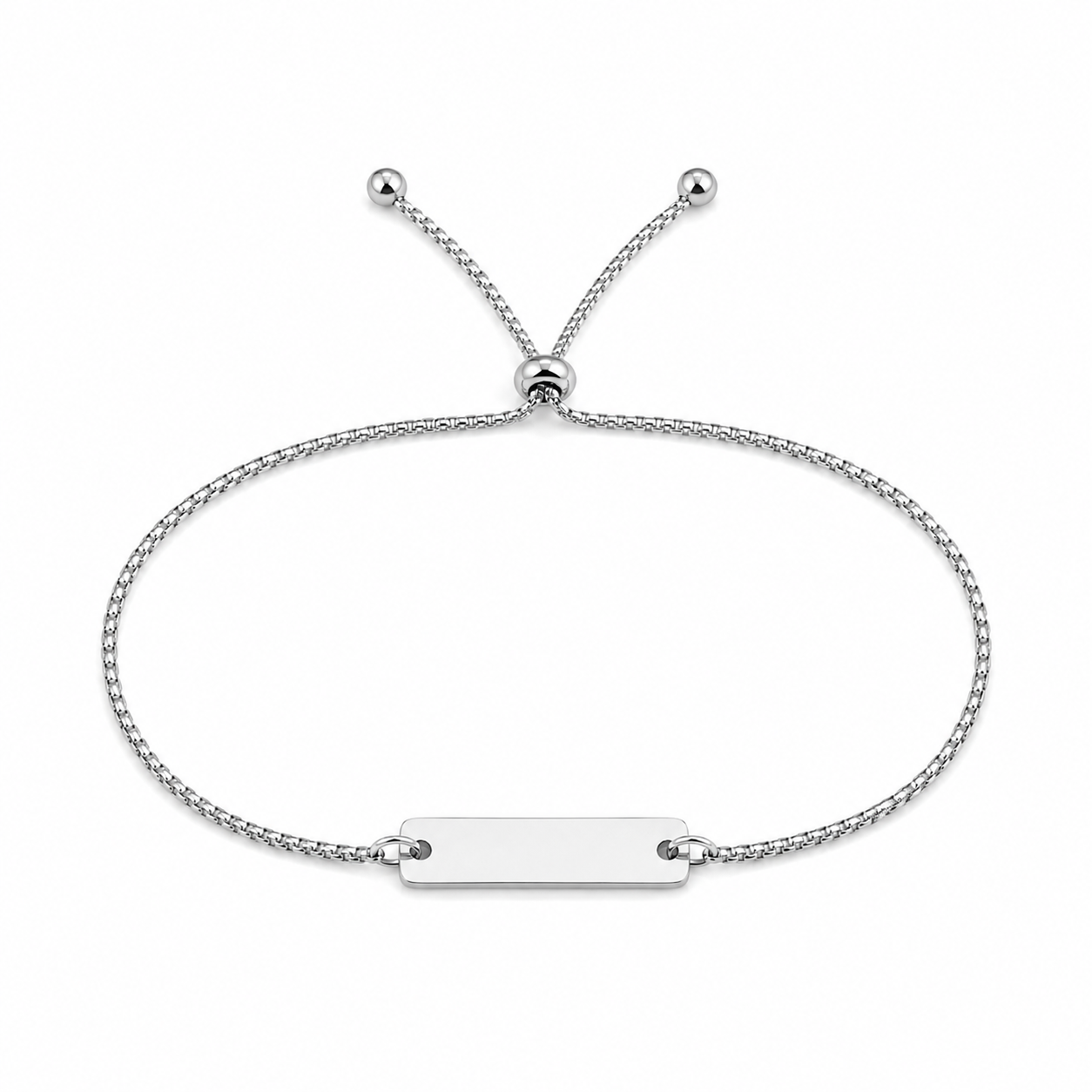 Brățară Personalizată Pandantiv Rectangular Oțel Inoxidabil Silver / Gold / Rosé Gold – model brățară inox reglabilă