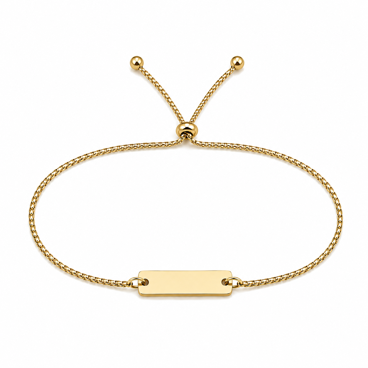 Brățară Personalizată Pandantiv Rectangular Oțel Inoxidabil Silver / Gold / Rosé Gold – model brățară inox reglabilă