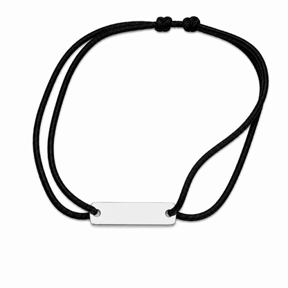 Brățară Personalizată Pandantiv Rotund Oțel Inoxidabil Silver / Gold / Rosé Gold – model șnur reglabil (Copy)