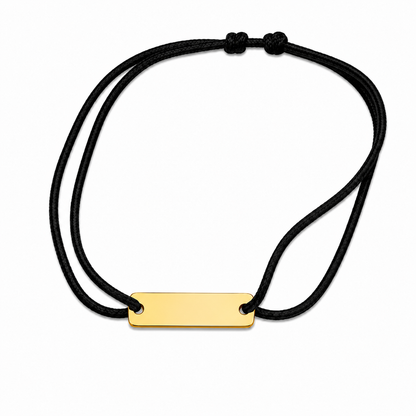 Brățară Personalizată Pandantiv Rotund Oțel Inoxidabil Silver / Gold / Rosé Gold – model șnur reglabil (Copy)