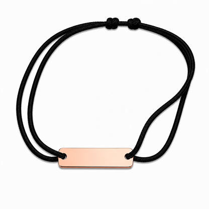 Brățară Personalizată Pandantiv Rotund Oțel Inoxidabil Silver / Gold / Rosé Gold – model șnur reglabil (Copy)