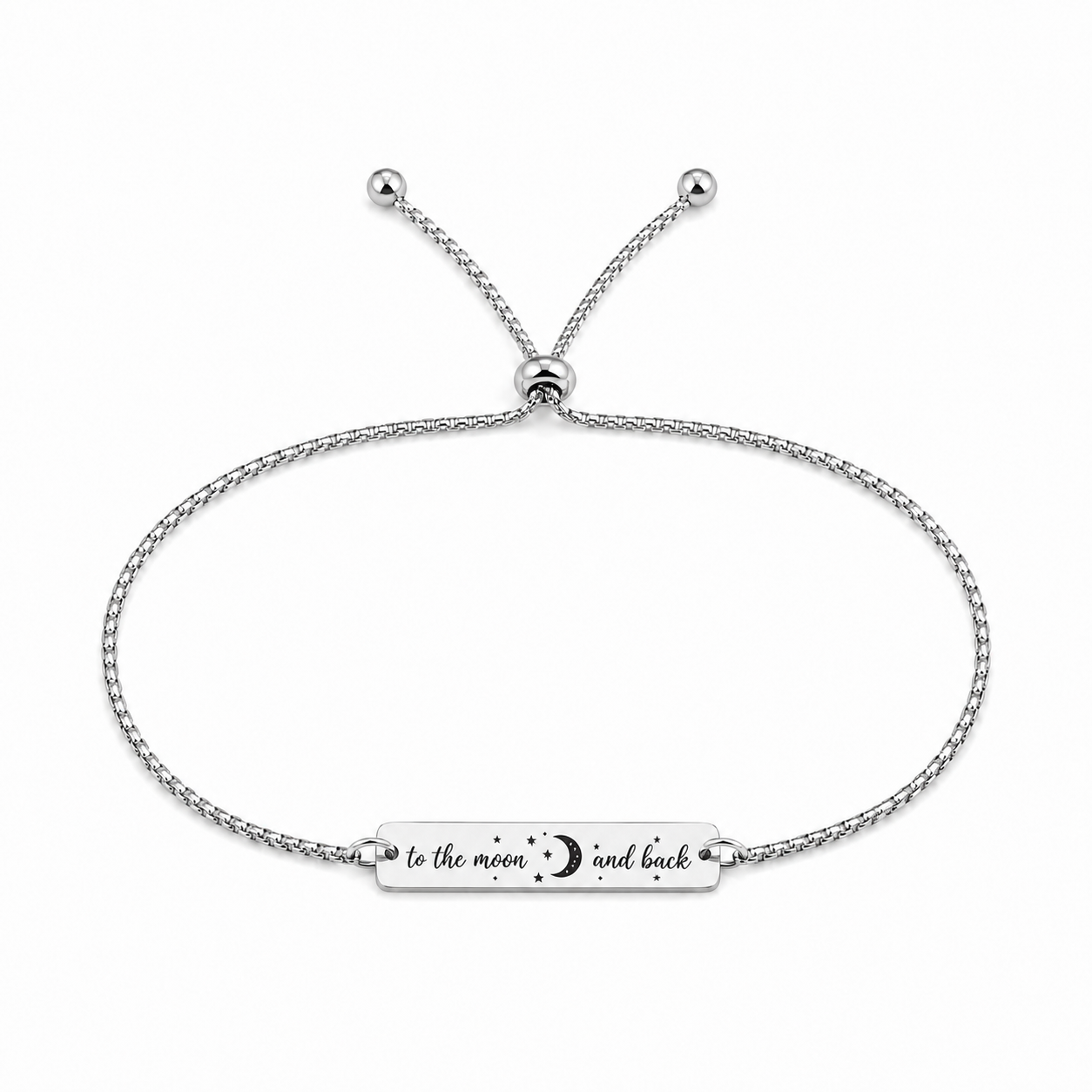 Brățară Personalizată Pandantiv Rectangular Oțel Inoxidabil Silver / Gold / Rosé Gold – model brățară inox reglabilă